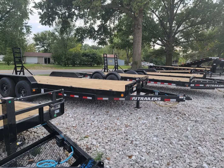 Enclosed cargo trailer at the PJ Trailers lot