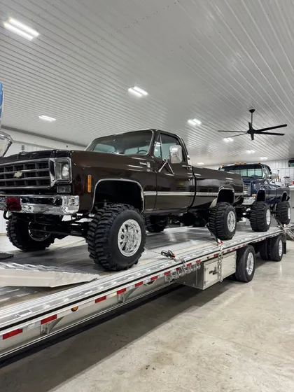 Custom truck build on a trailer
